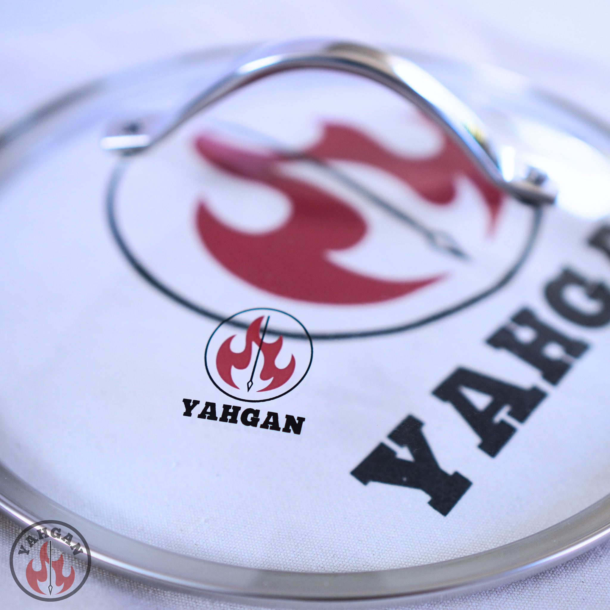 Yahgan brand logo — fire emblem, Australian carbon steel cookware